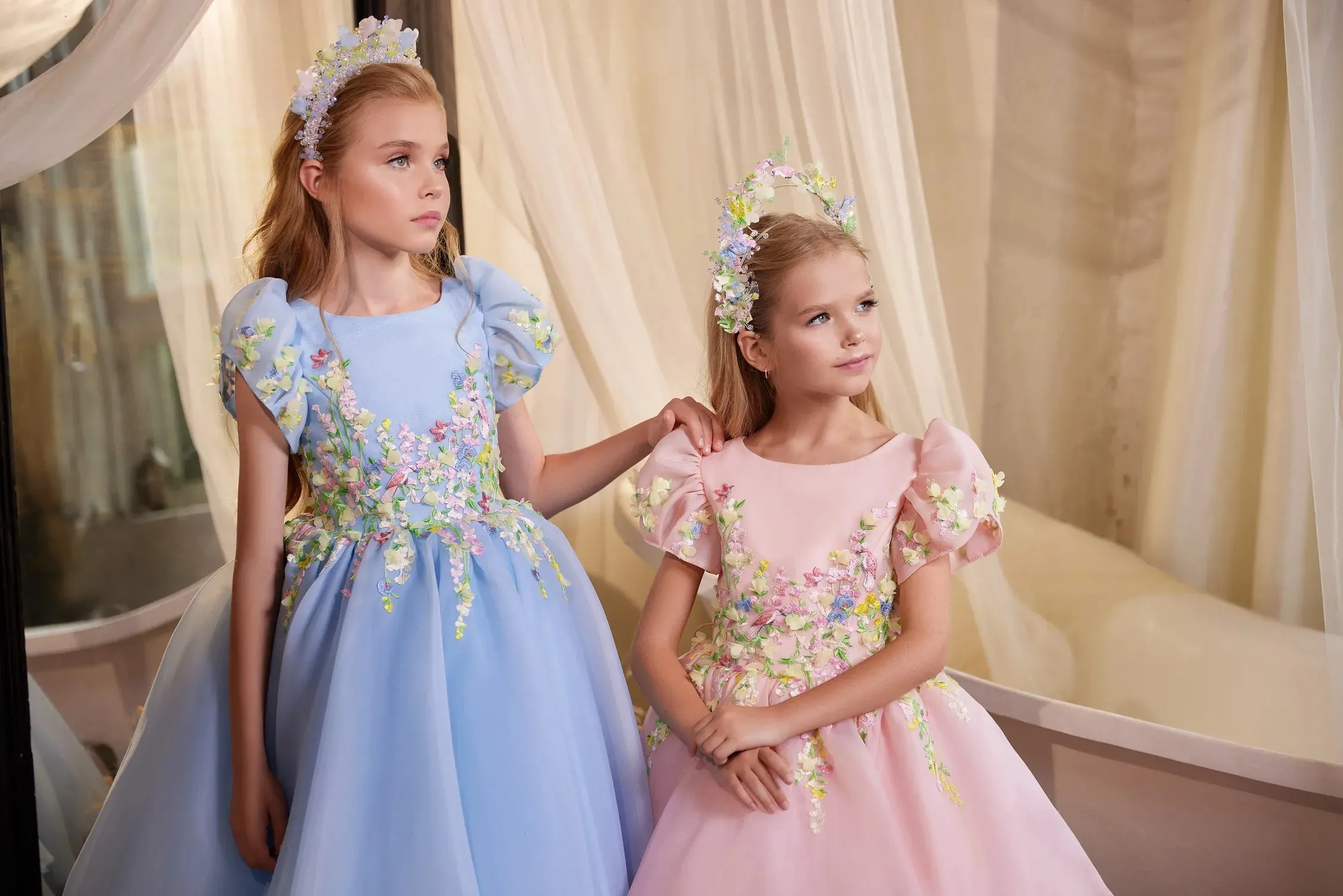 Floral Couture Embroidered Princess Dresses
