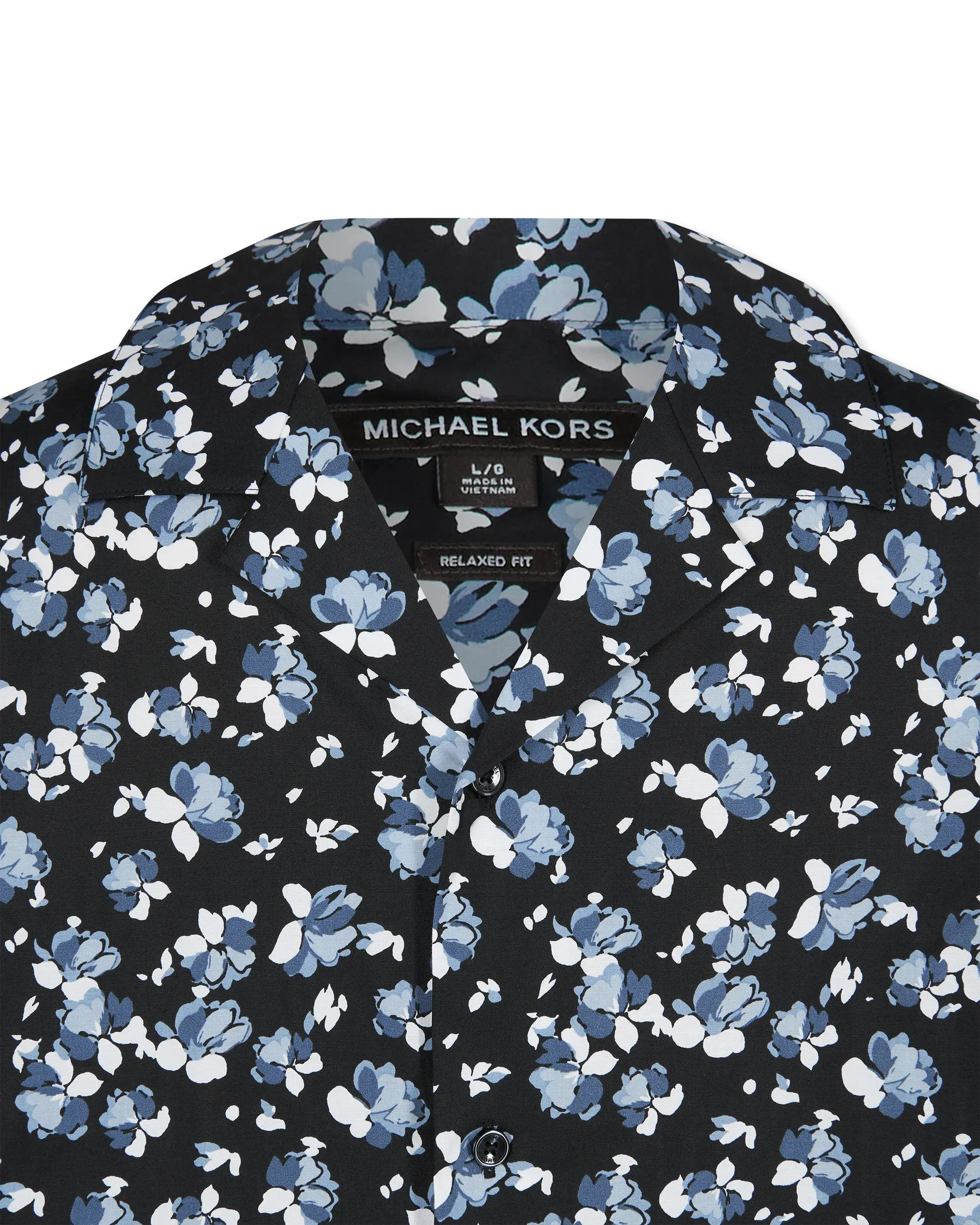 Floral Stretch Cotton Camp Shirt