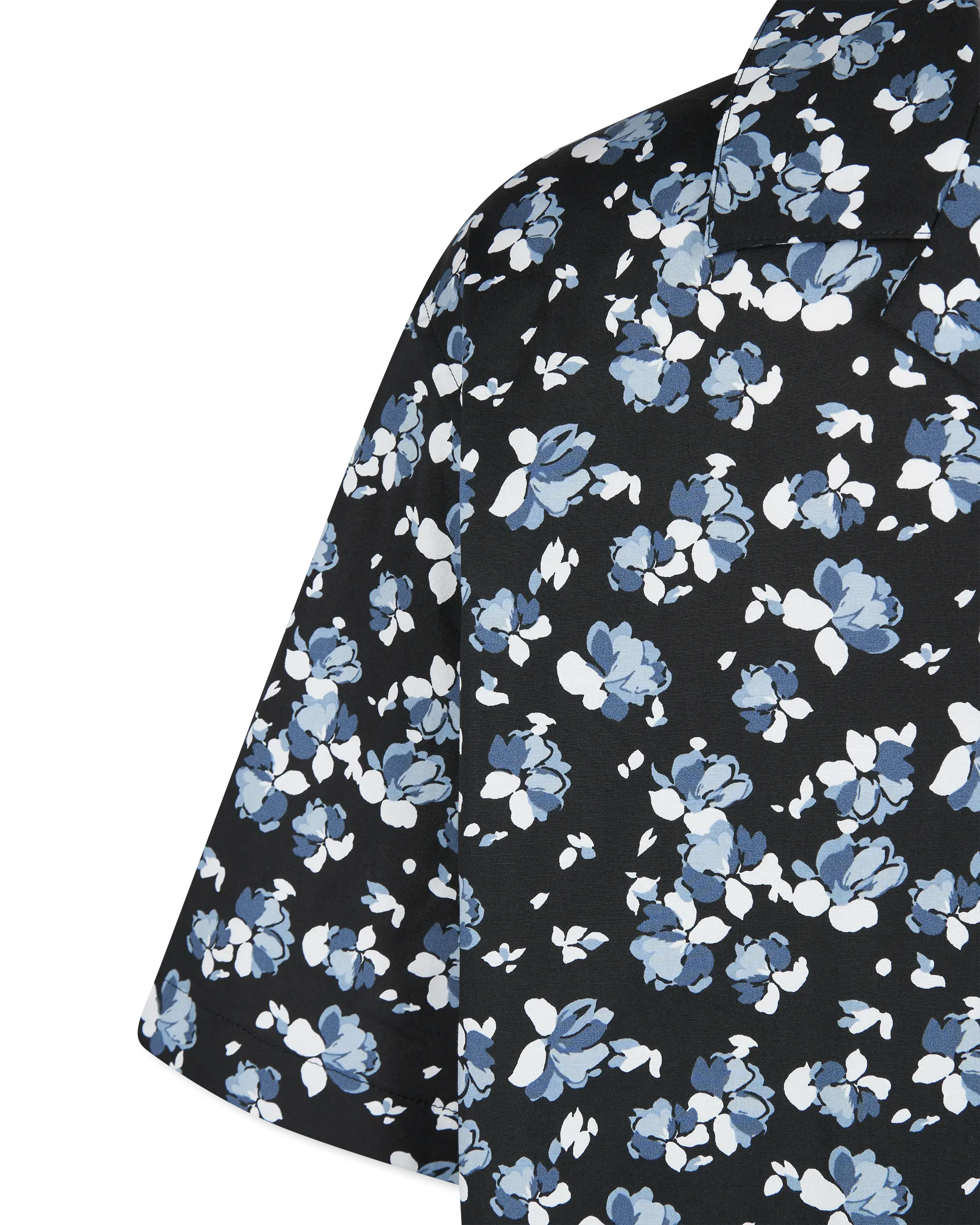 Floral Stretch Cotton Camp Shirt