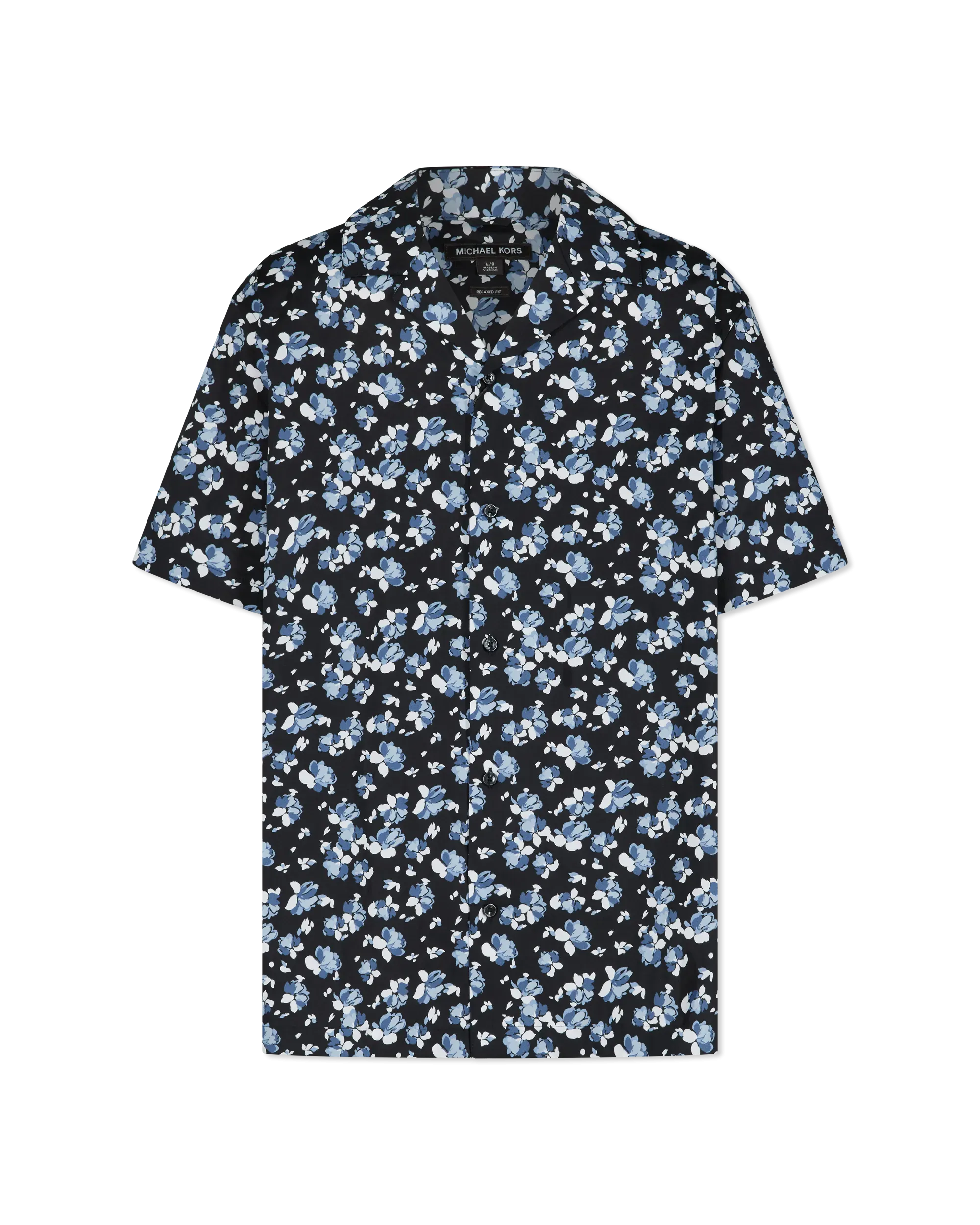 Floral Stretch Cotton Camp Shirt