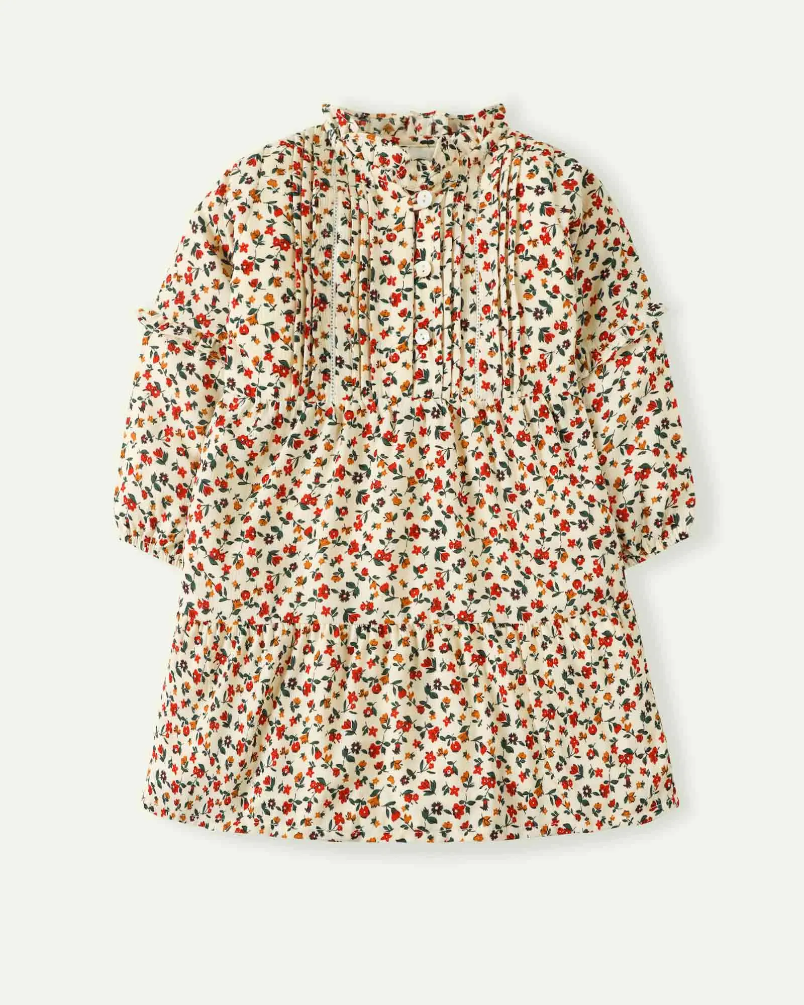 Flower Pleated Dress