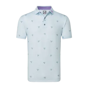 FootJoy Thistle Print Lisle Polo - Mist