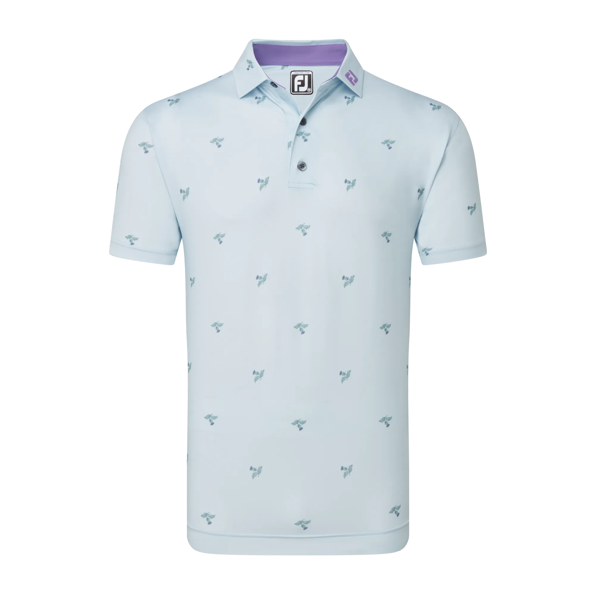 FootJoy Thistle Print Lisle Polo - Mist