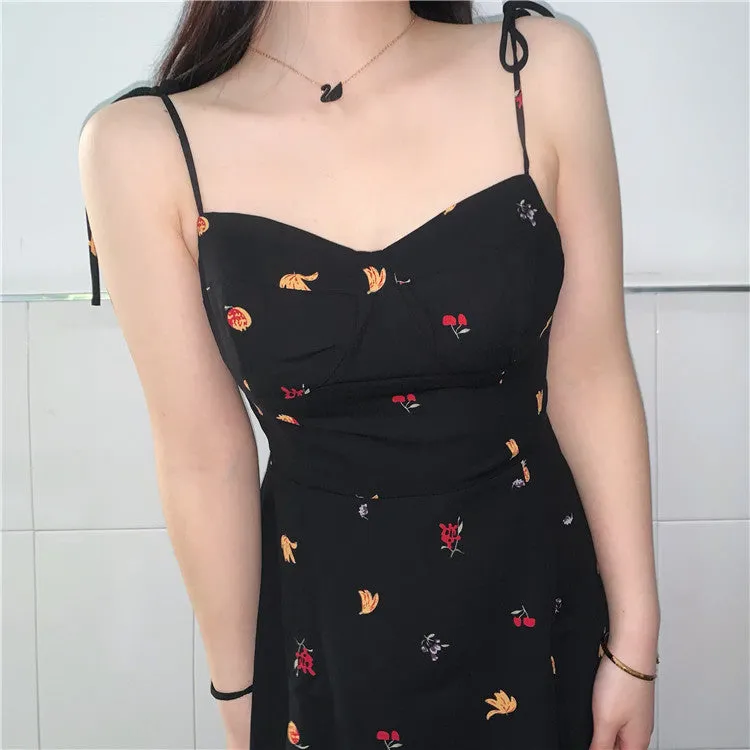 Fruit print dress yc25017
