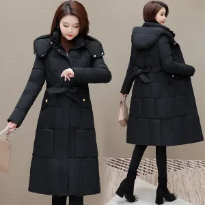 Full Zip Quilted Women's Hooded Puffer Jacket for Cold Weather