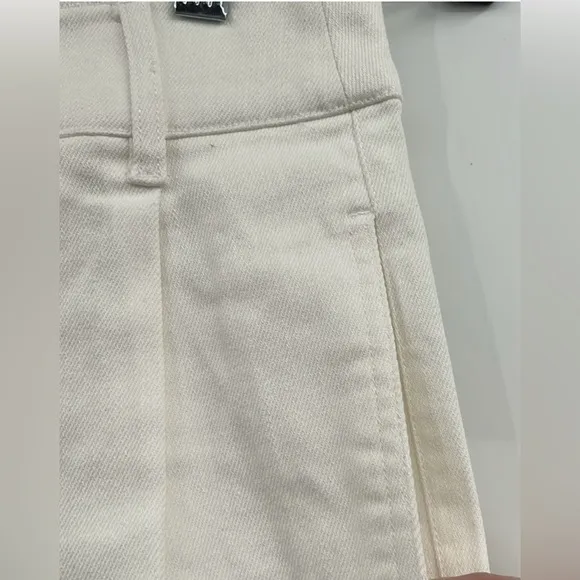 Generation Love Mona High Waist Cuffed Denim White Shorts Classic Fit