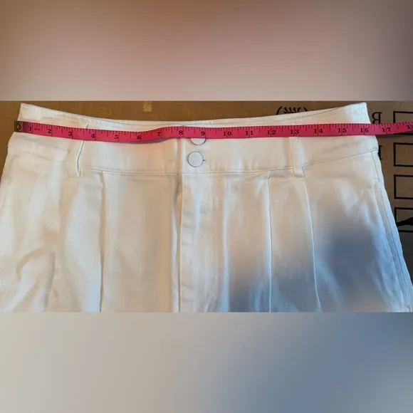 Generation Love Mona High Waist Cuffed Denim White Shorts Classic Fit