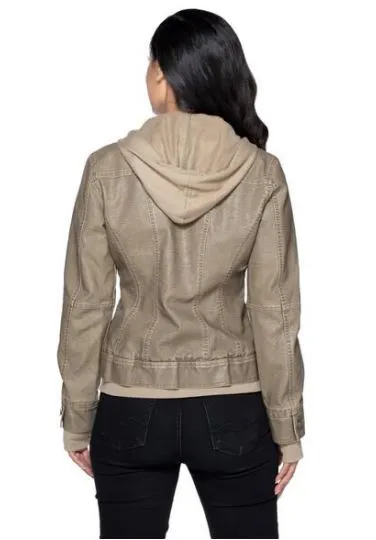 Girl Next Door Hooded Jacket - Golden Gray