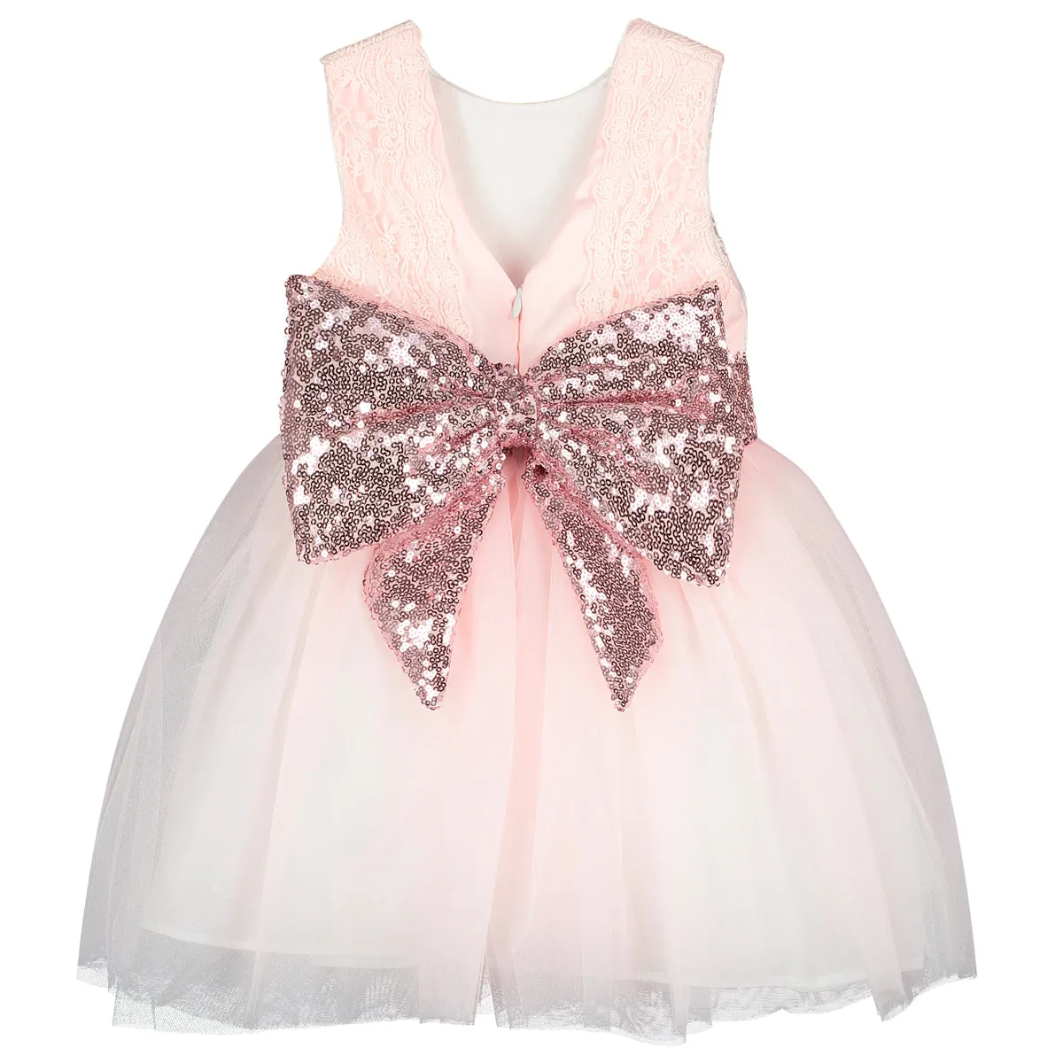 Girl Pink Dress with Sparkly Sequins