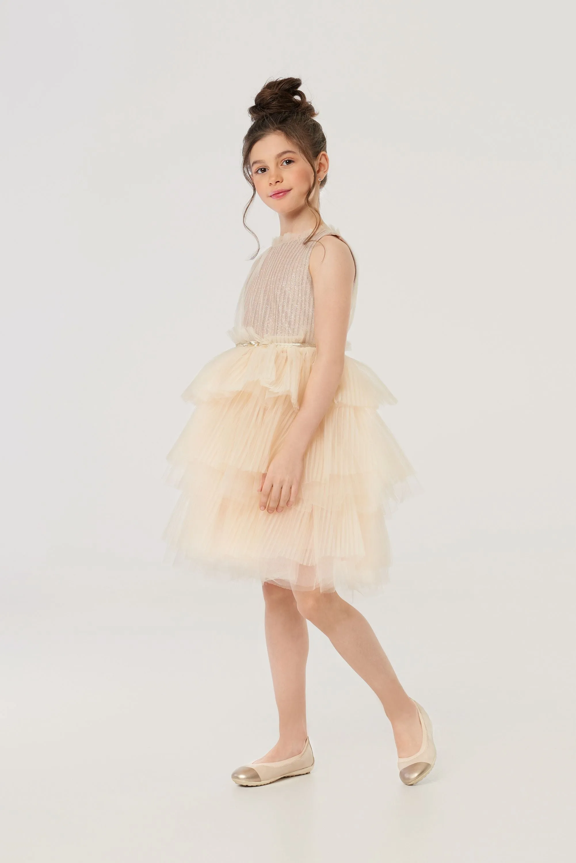 Glitter Top Layered Dress