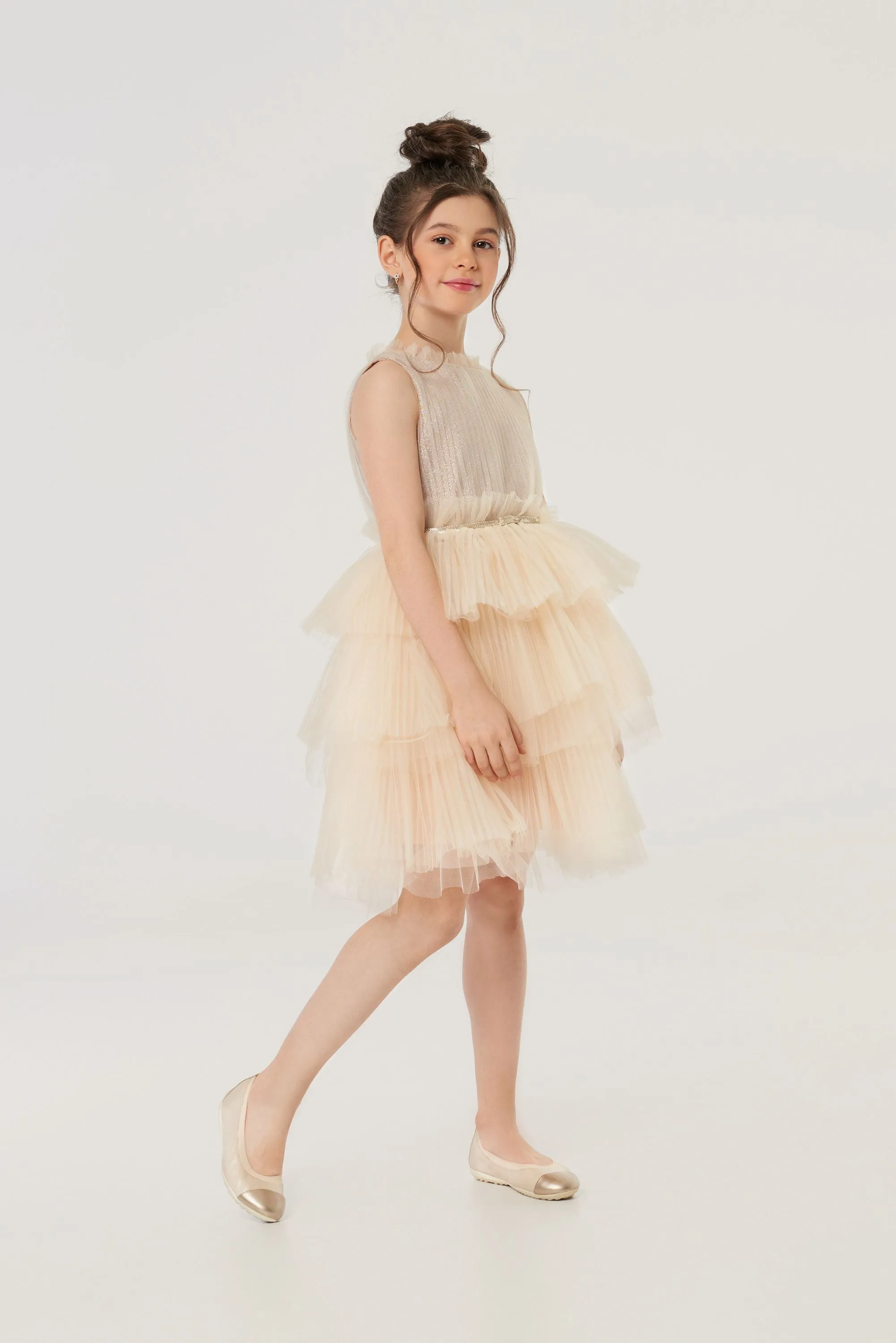 Glitter Top Layered Dress