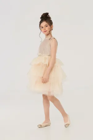 Glitter Top Layered Dress