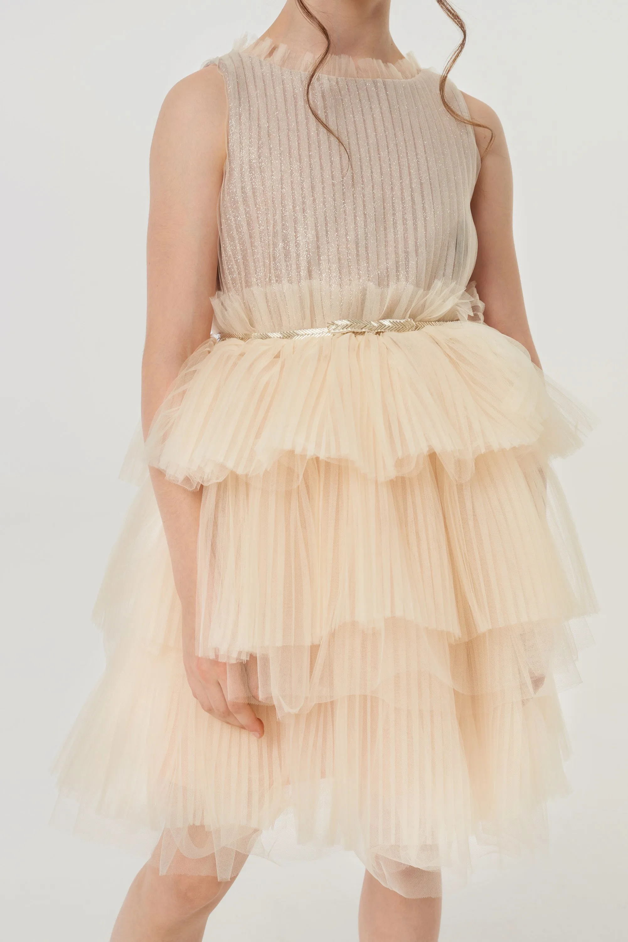 Glitter Top Layered Dress