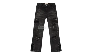 Godspeed Rockstar Flare Black Washed Cargo Pants