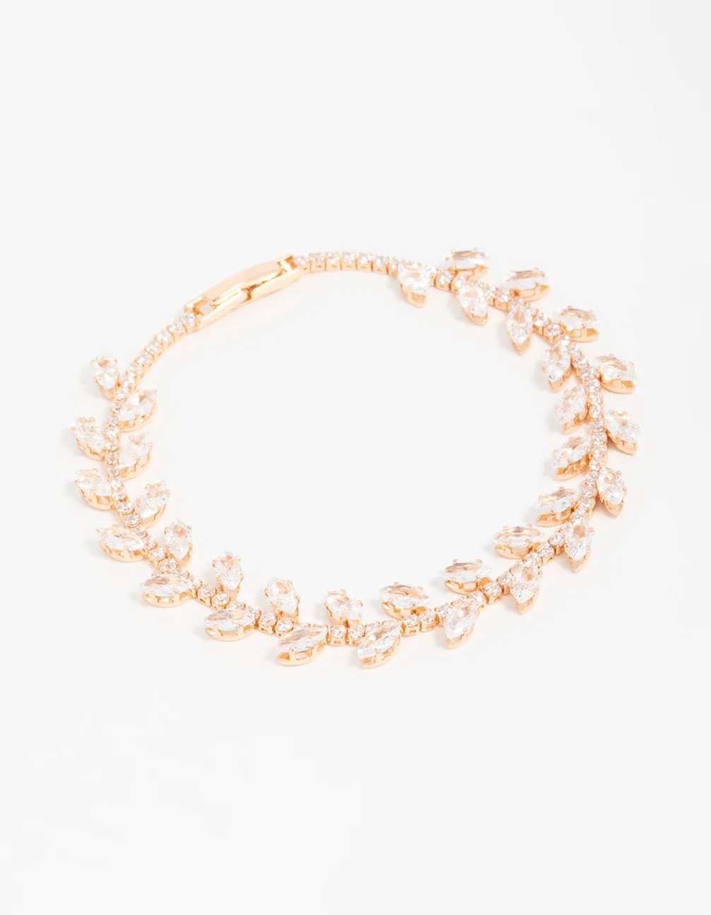 Gold Cubic Zirconia Fine Vine Bracelet