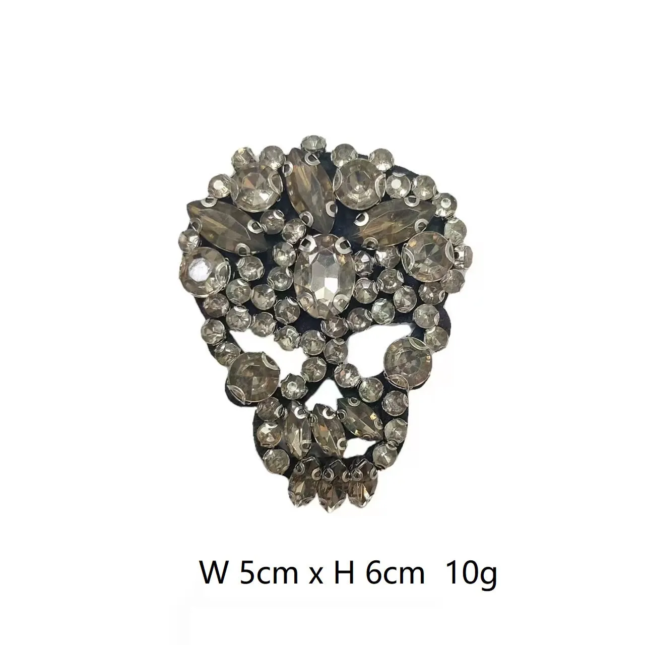 Gothic Diamond Skull Palm Patch for Clothing and Bags 4 Pack