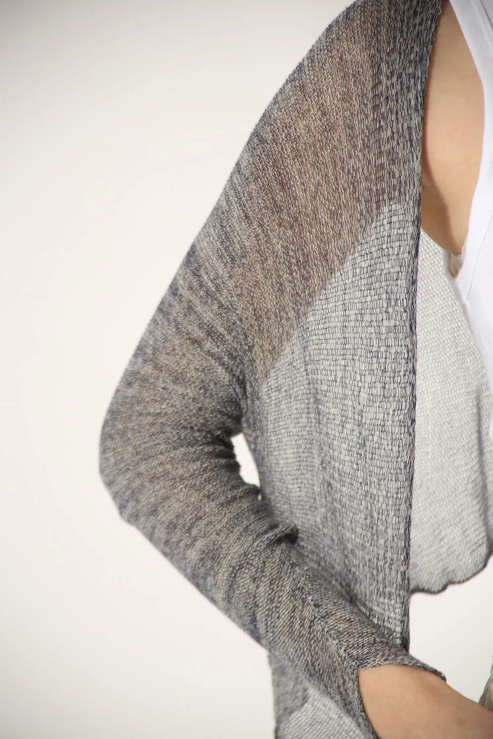 Gray Knitted Cardigan,Women Grey jacket