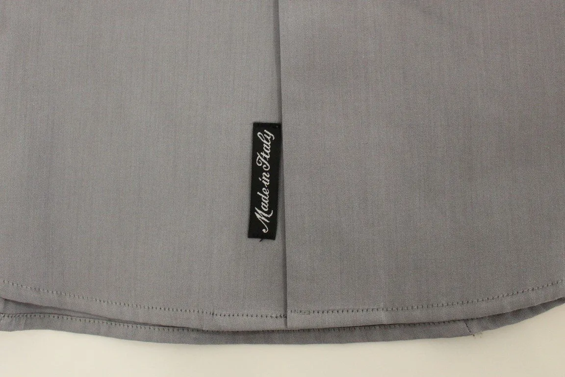 Gray stretch cotton shirt