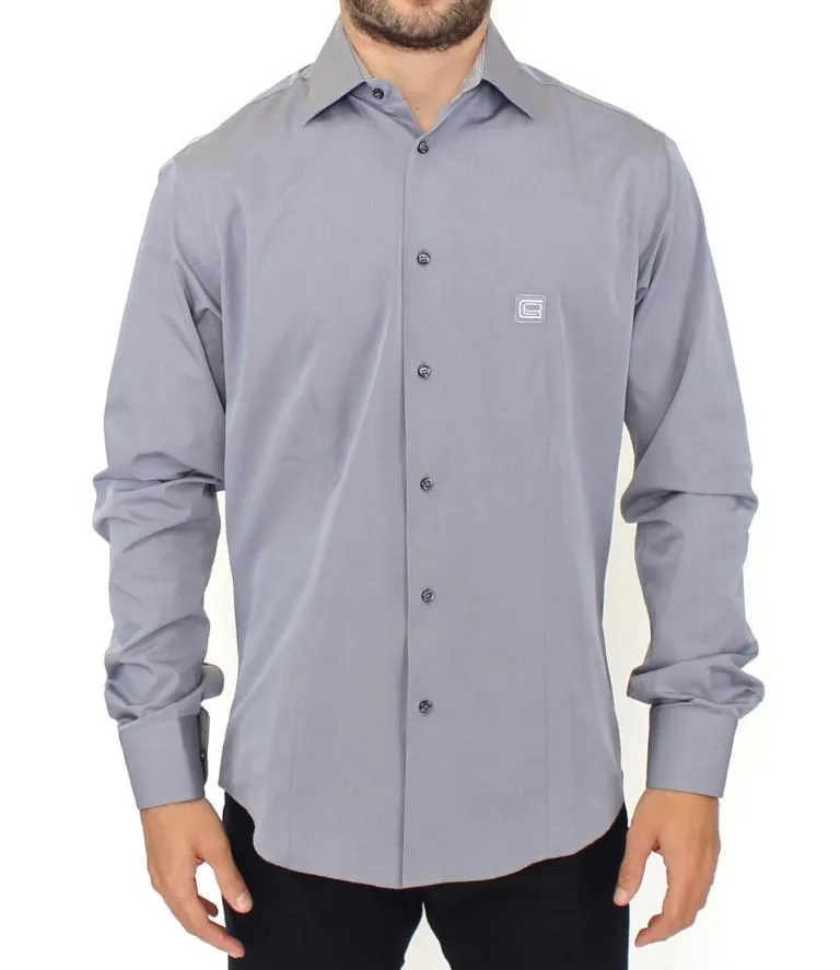 Gray stretch cotton shirt