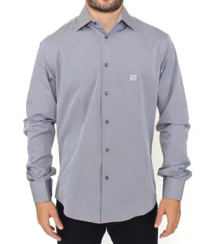 Gray stretch cotton shirt