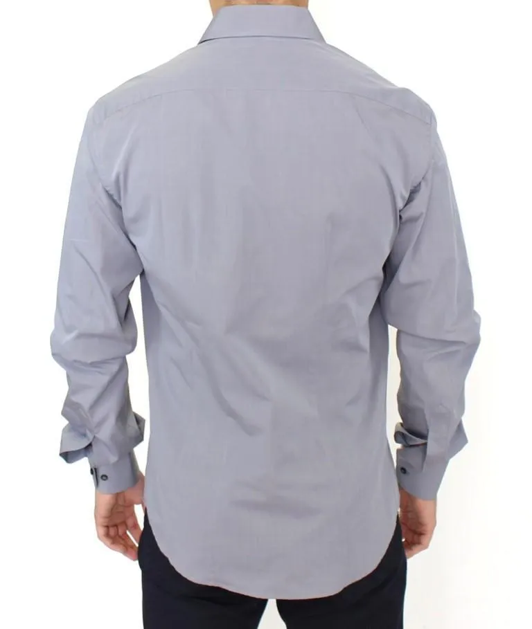 Gray stretch cotton shirt