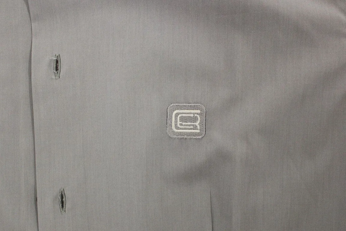 Gray stretch cotton shirt