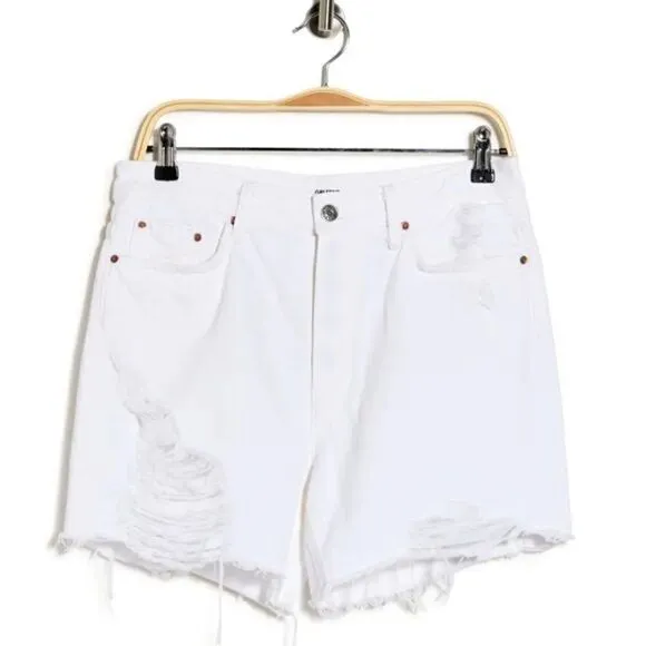 GRLFRND White Distressed Shorts!
