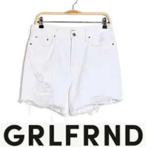 GRLFRND White Distressed Shorts!