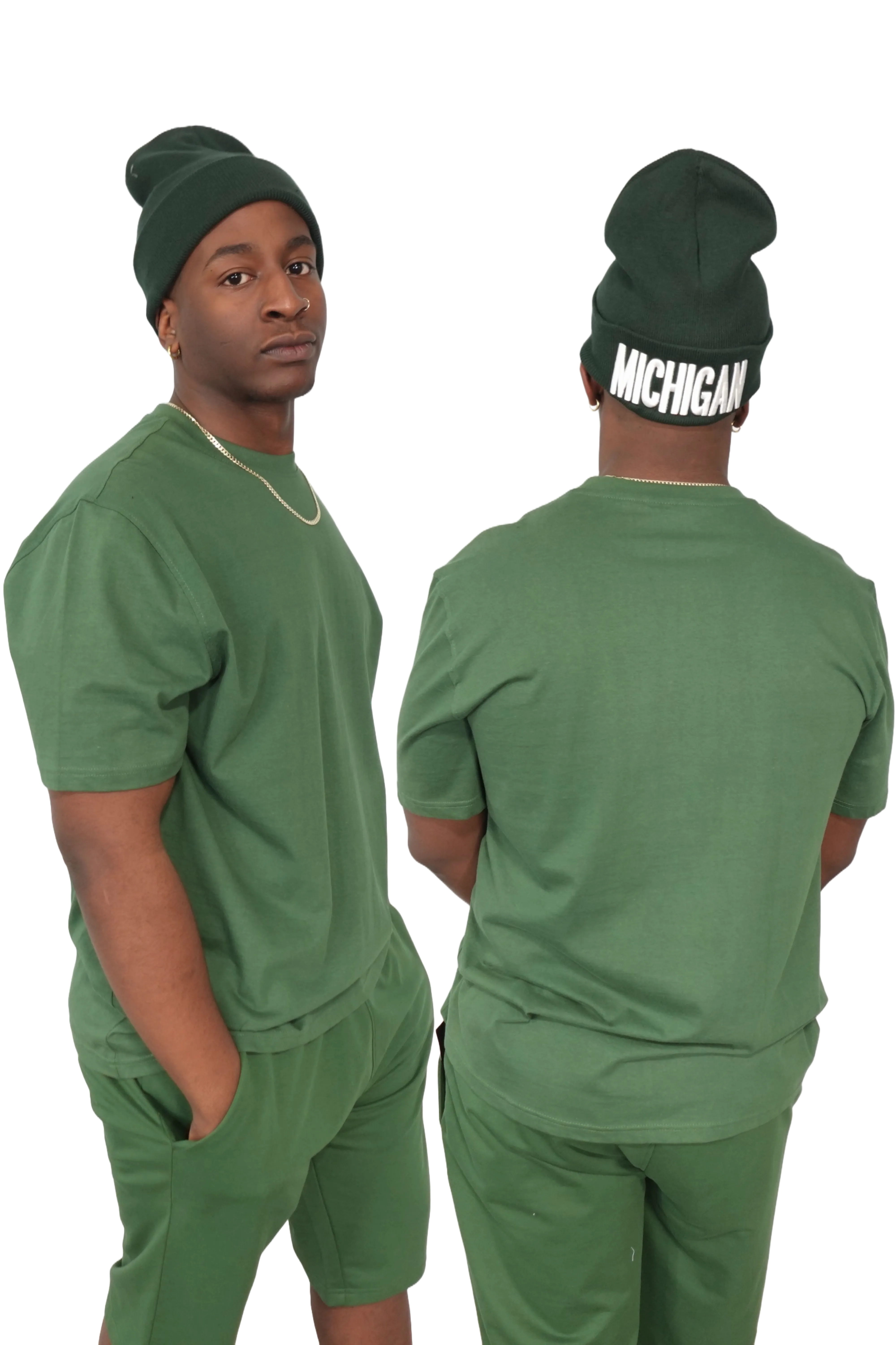 H 108908 Premium 100% Ring-Spun Cotton Unisex T-Shirt & Short SET.