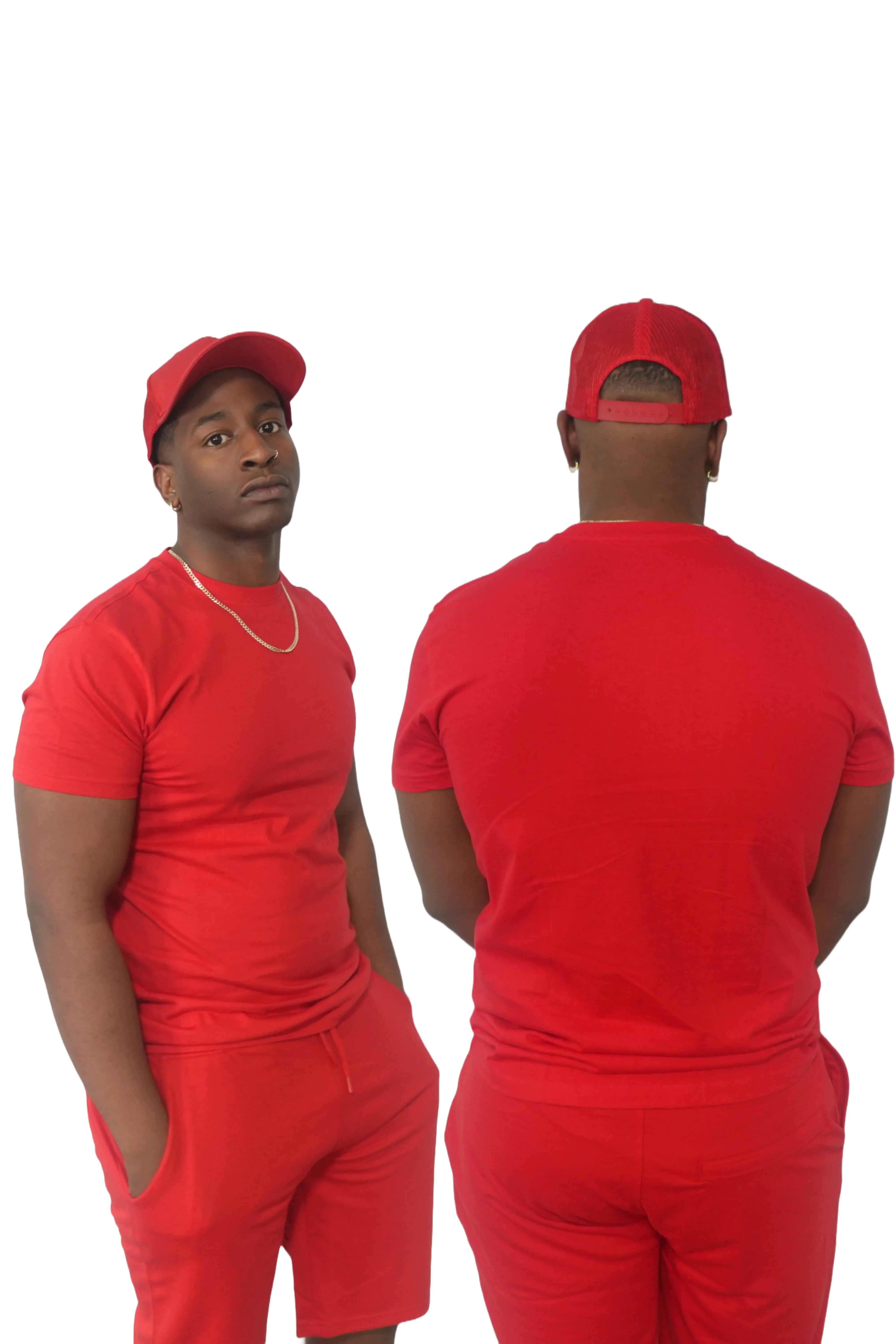 H 108908 Premium 100% Ring-Spun Cotton Unisex T-Shirt & Short SET.