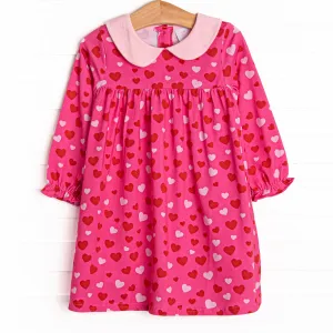 Heart Confetti Dress, Pink