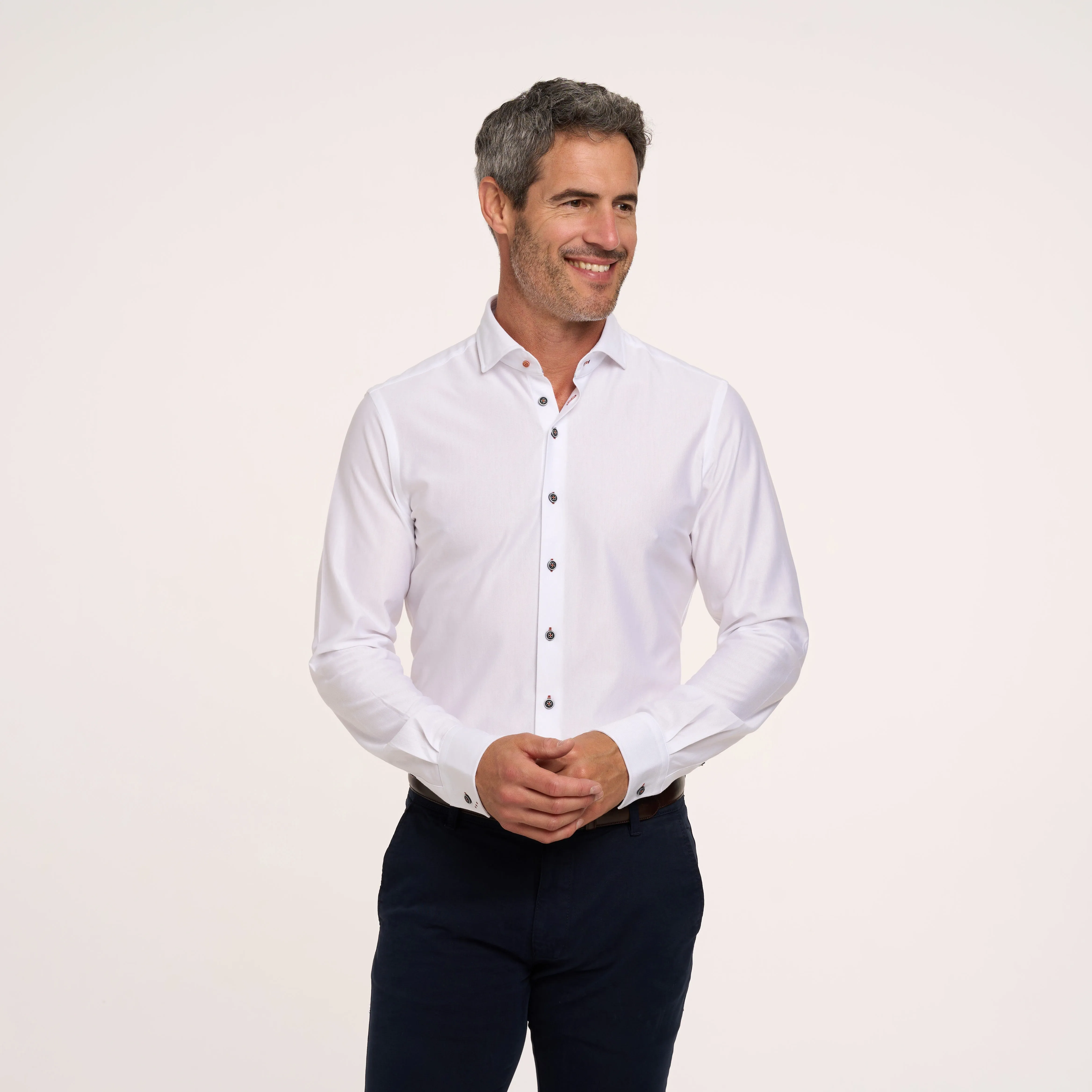Herringbone knitted shirt