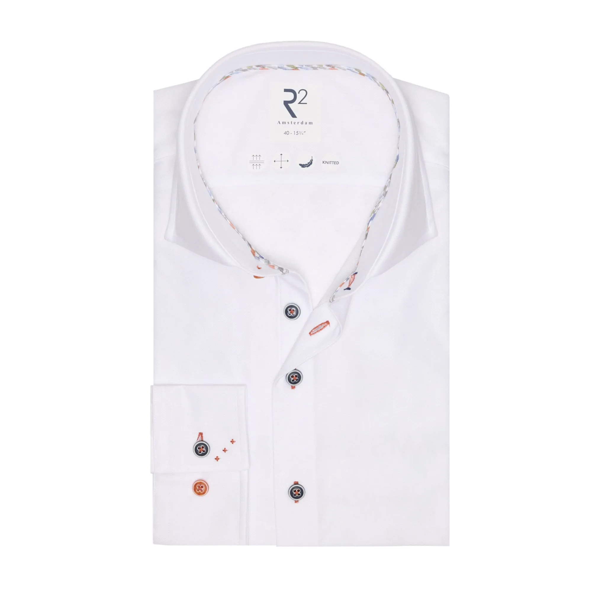 Herringbone knitted shirt