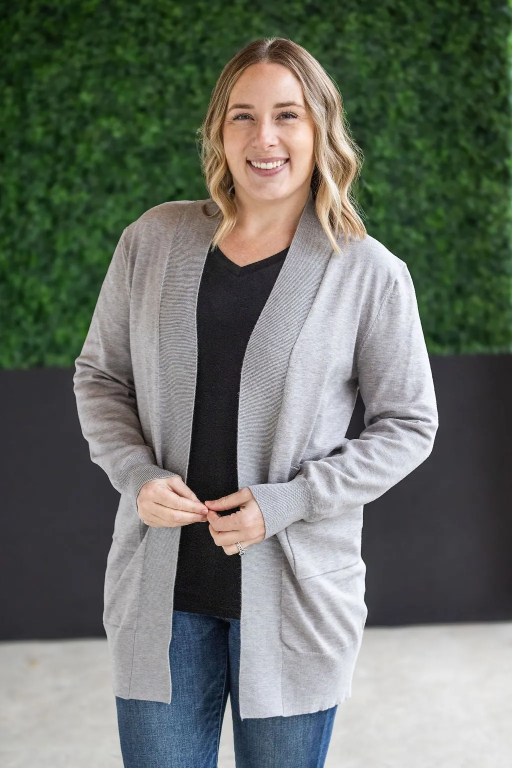 High Pocket Cardigan - Grey FINAL SALE