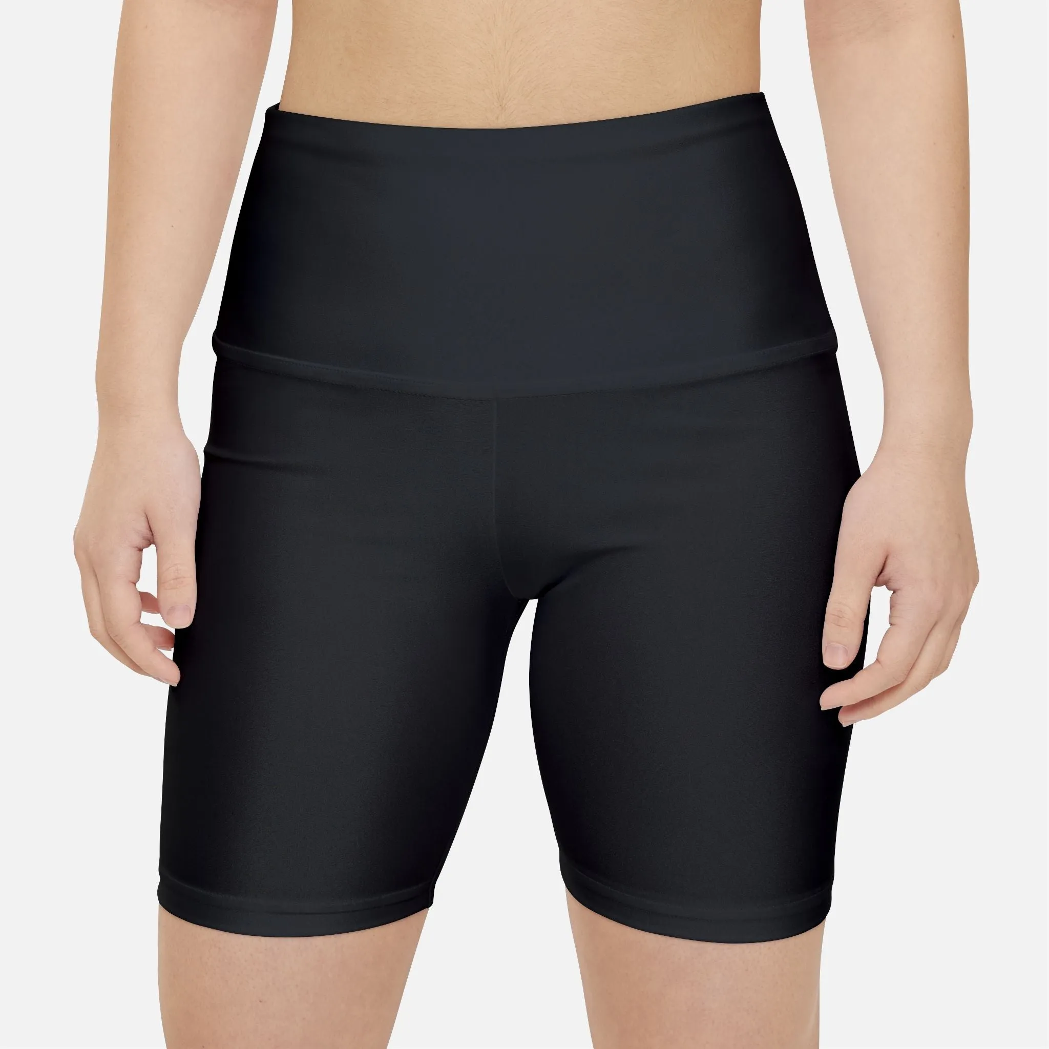 High Waistband Yoga Shorts - Black
