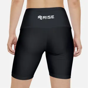 High Waistband Yoga Shorts - Black