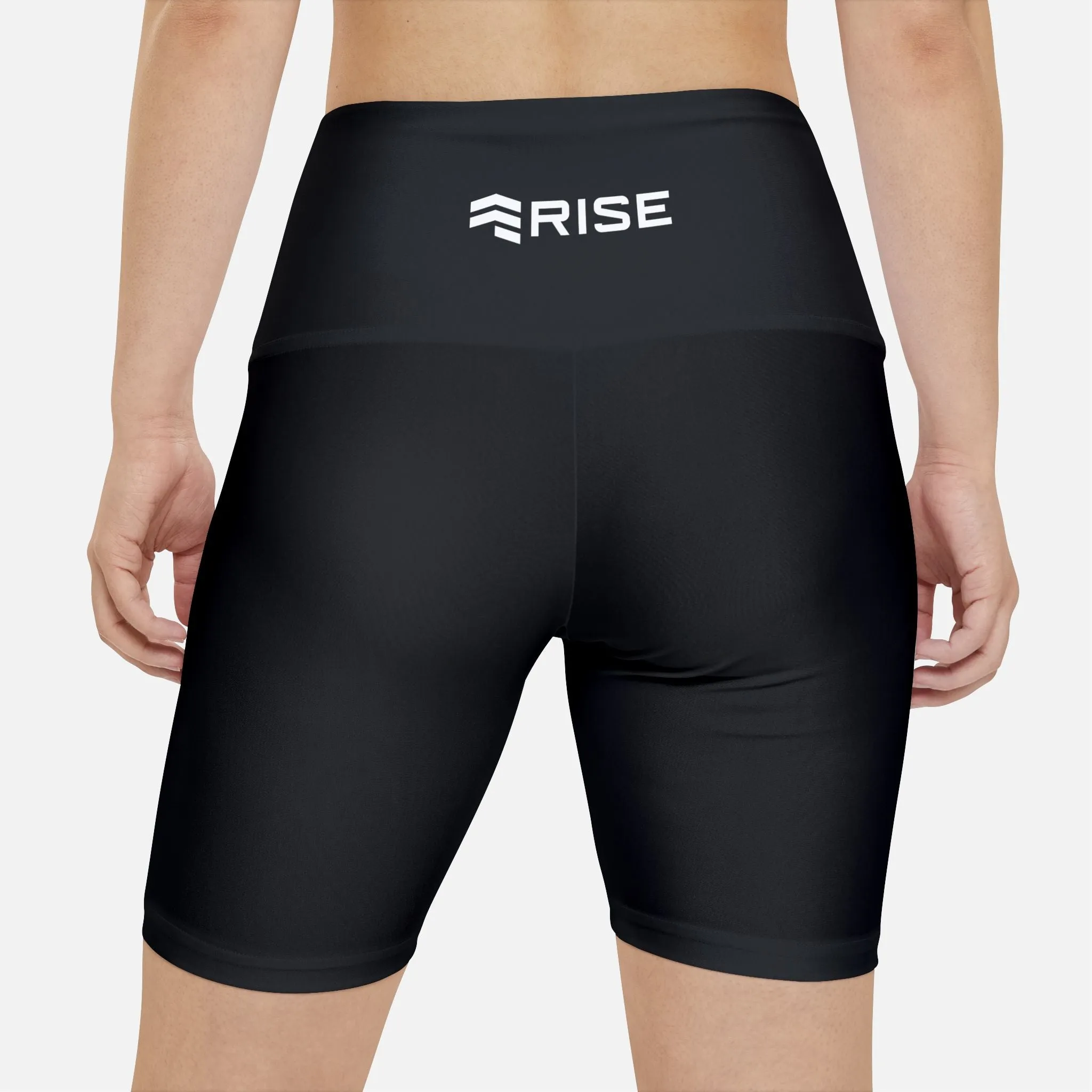 High Waistband Yoga Shorts - Black