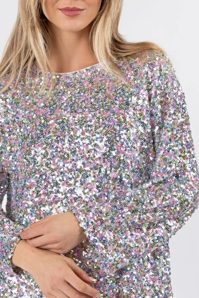In A New Light Multi Sequin Mini Dress FINAL SALE