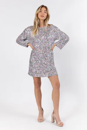 In A New Light Multi Sequin Mini Dress FINAL SALE