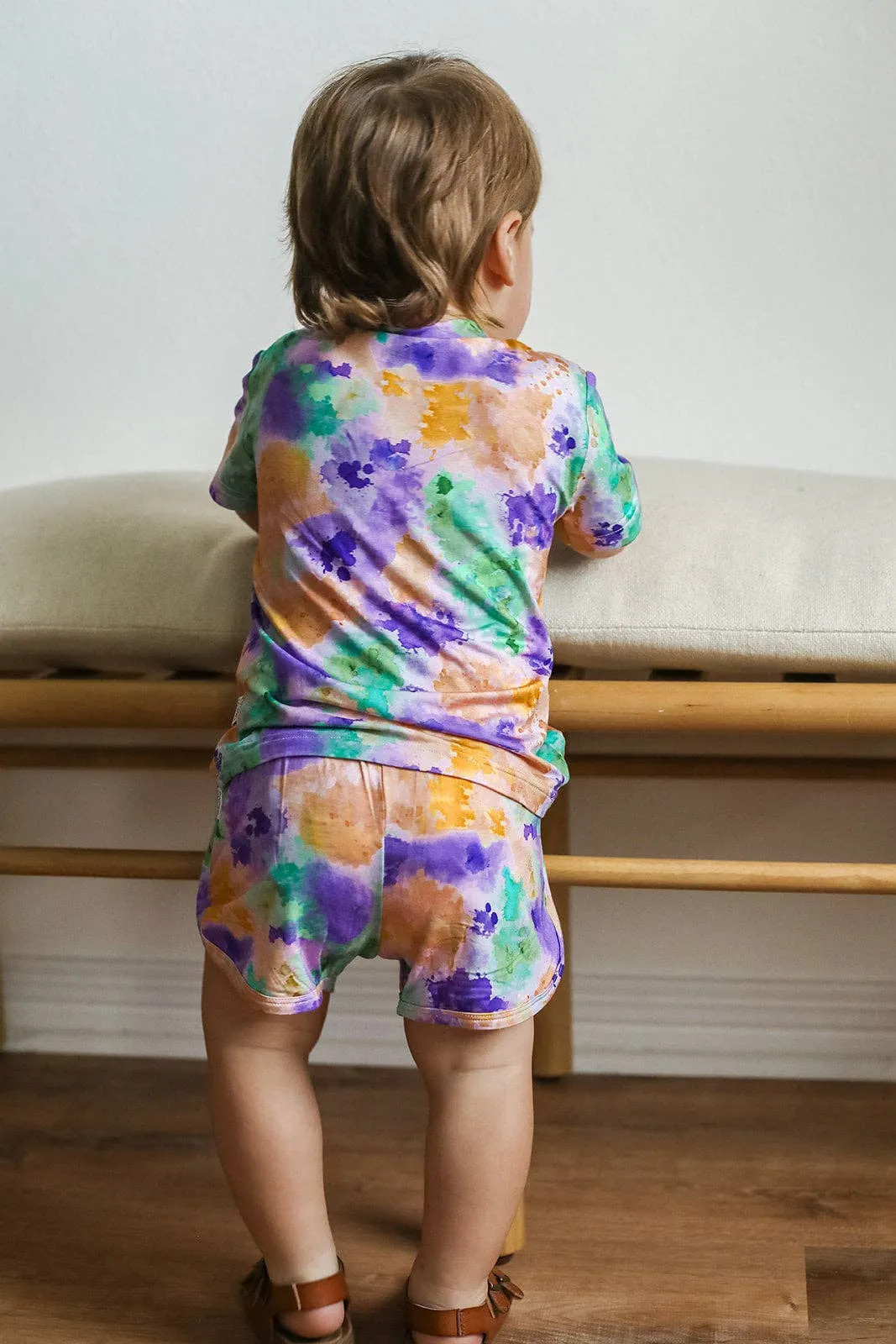 Ink Splat Bamboo Varsity Short Set