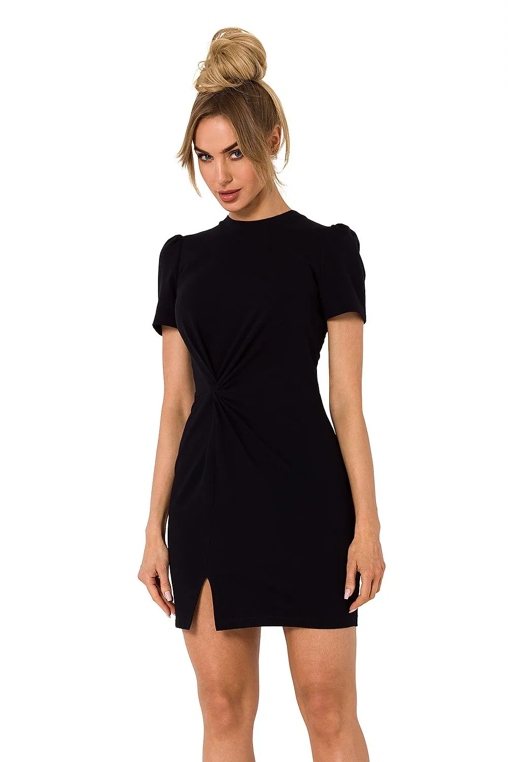 Interlaced Front Fit-and-Flare Dress