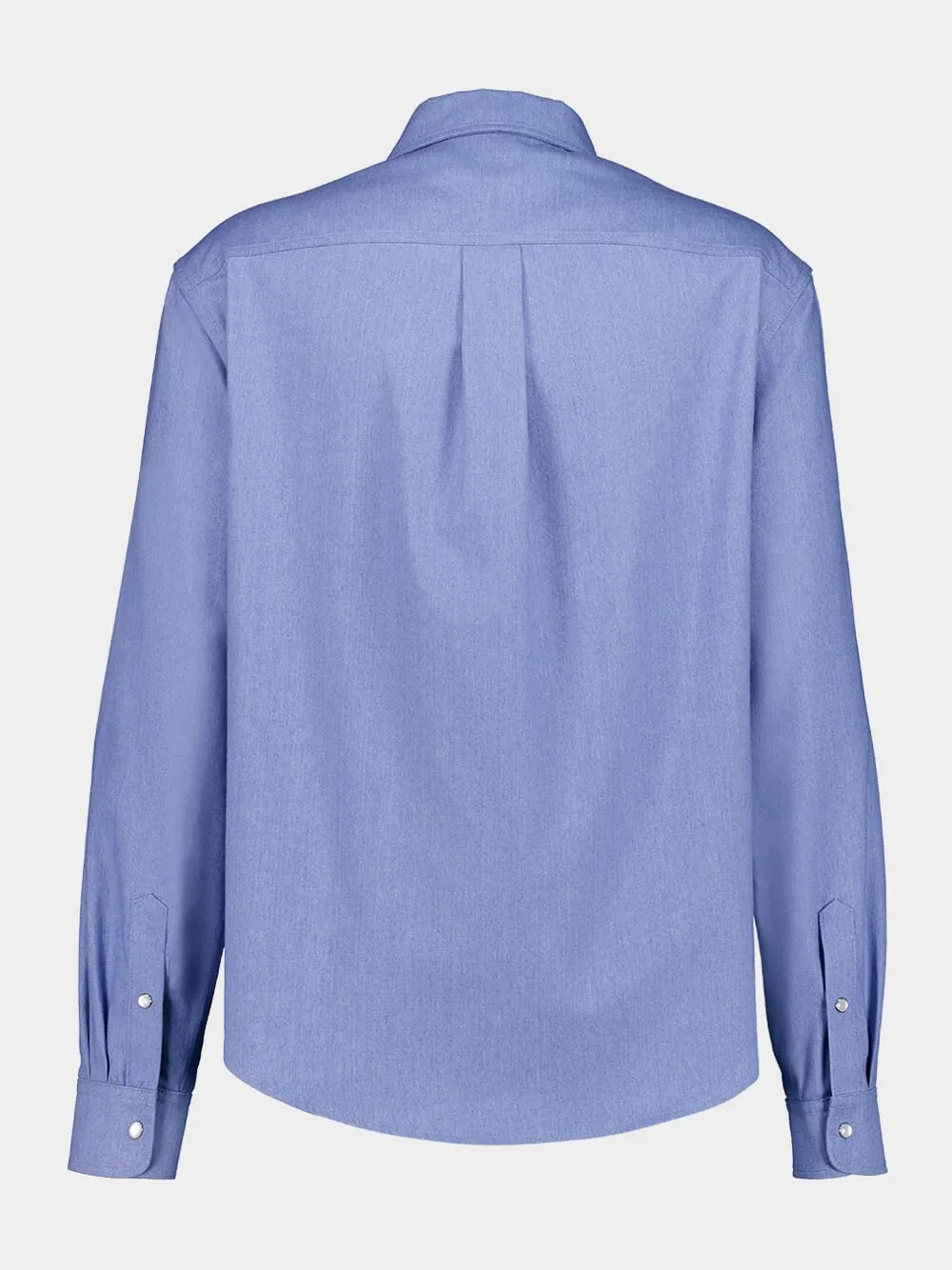 Iris Blue Button-Up Cotton Shirt