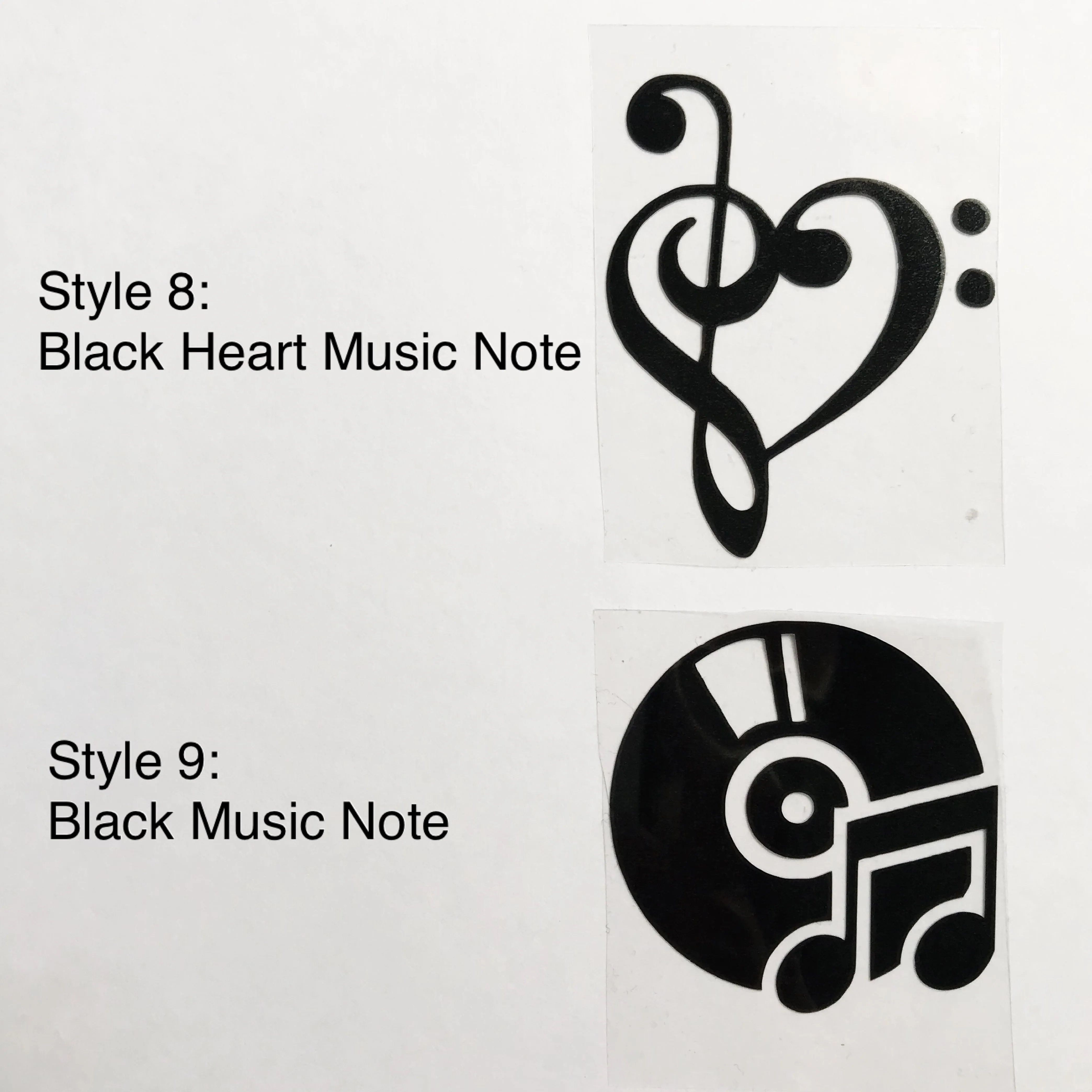 Iron-Ons: Styles 1-9