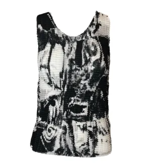 Issey Miyake Crinkle Pleated Abstract Top, NWT