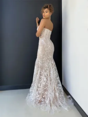 Jadore Evening Australia Ivory/Nude Lace JX4 Collection 2020