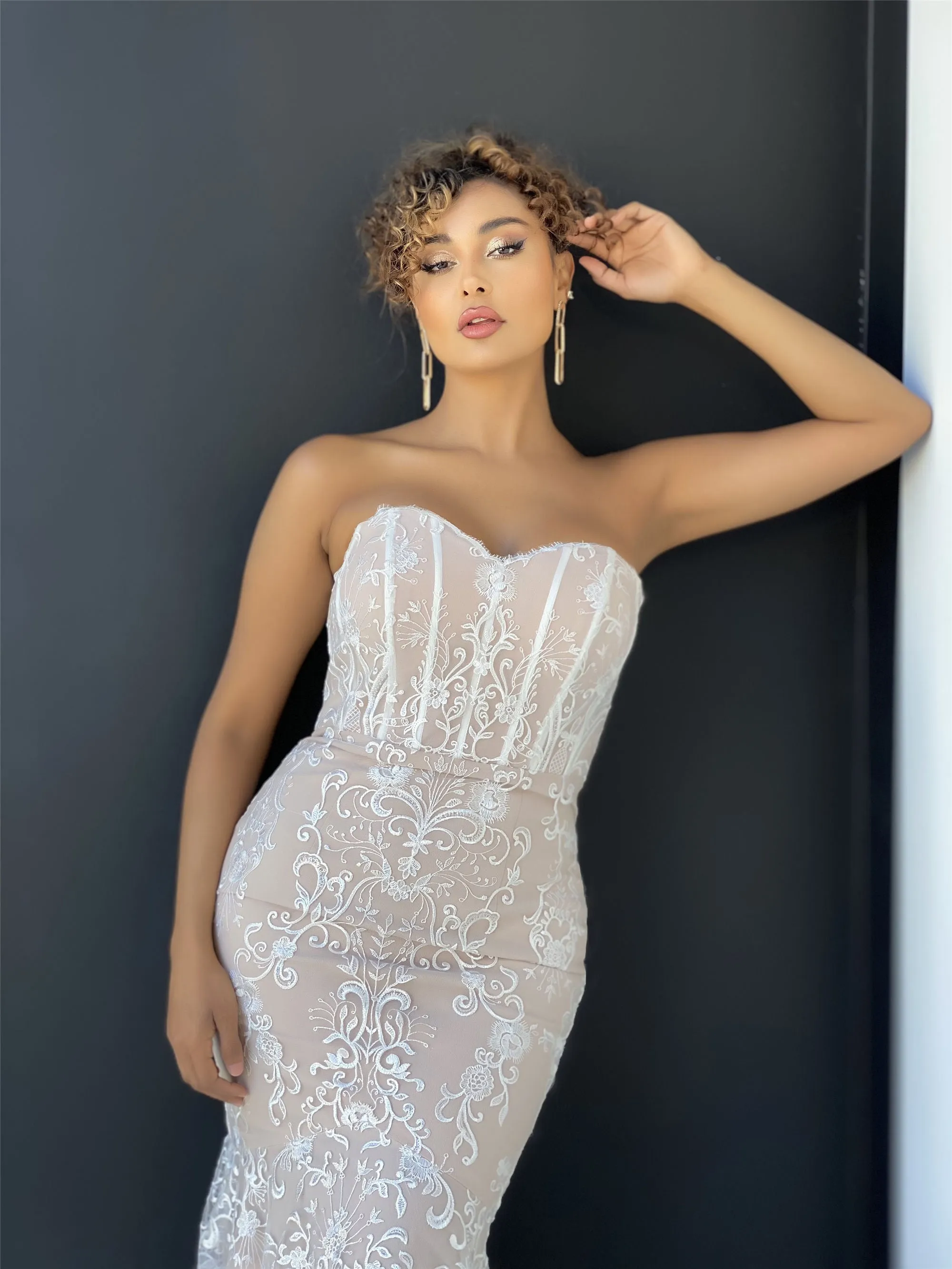 Jadore Evening Australia Ivory/Nude Lace JX4 Collection 2020