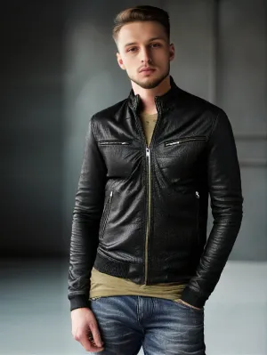 Jagged Style Teen Leather Jacket