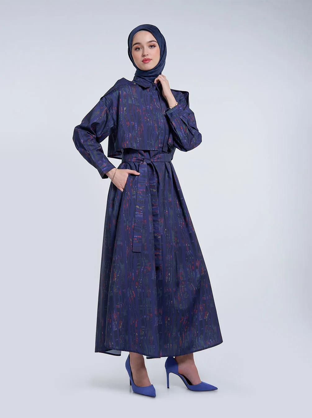 JARNA LAYERED DRESS NAVY