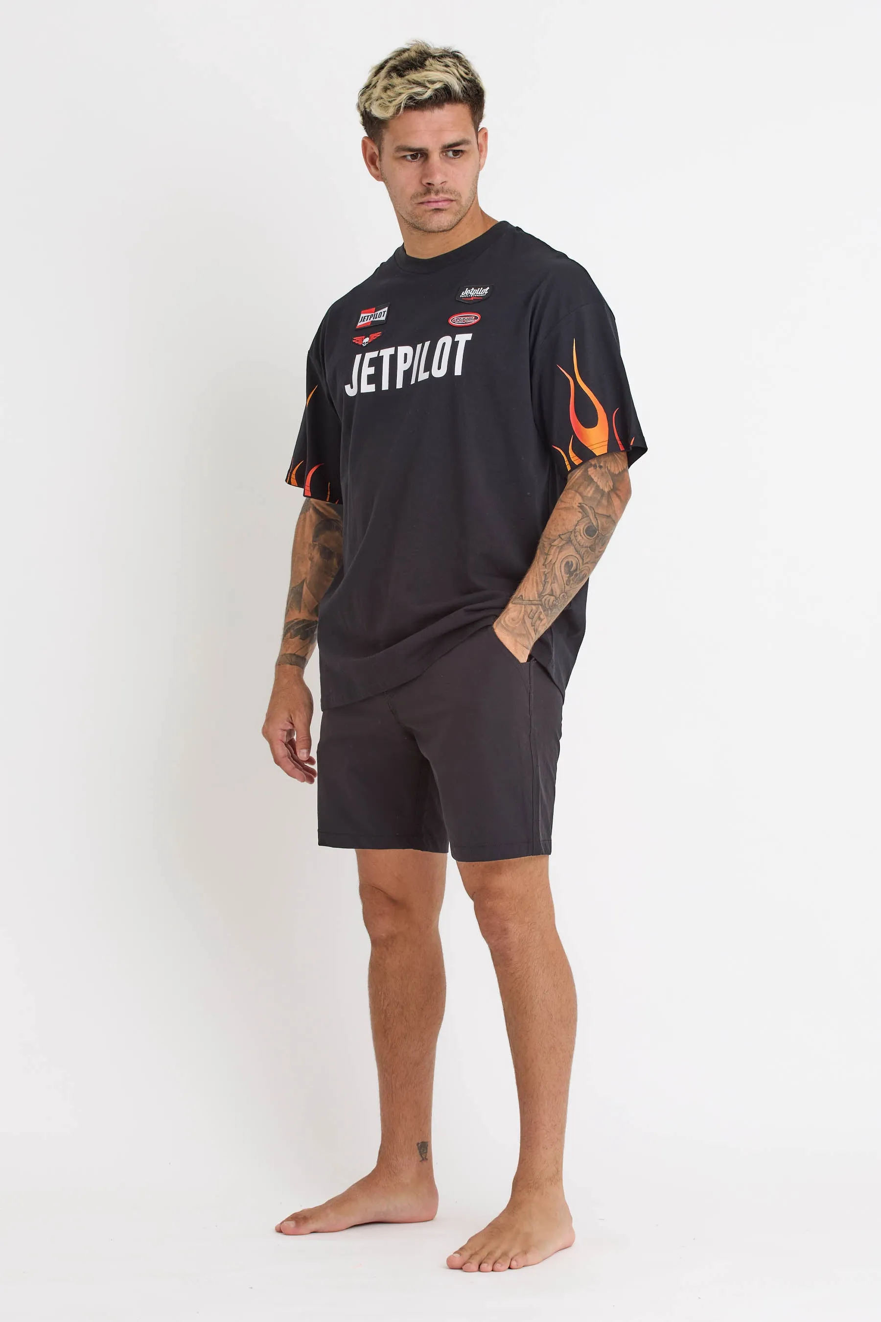 Jetpilot Vintage Flames Tee - Black
