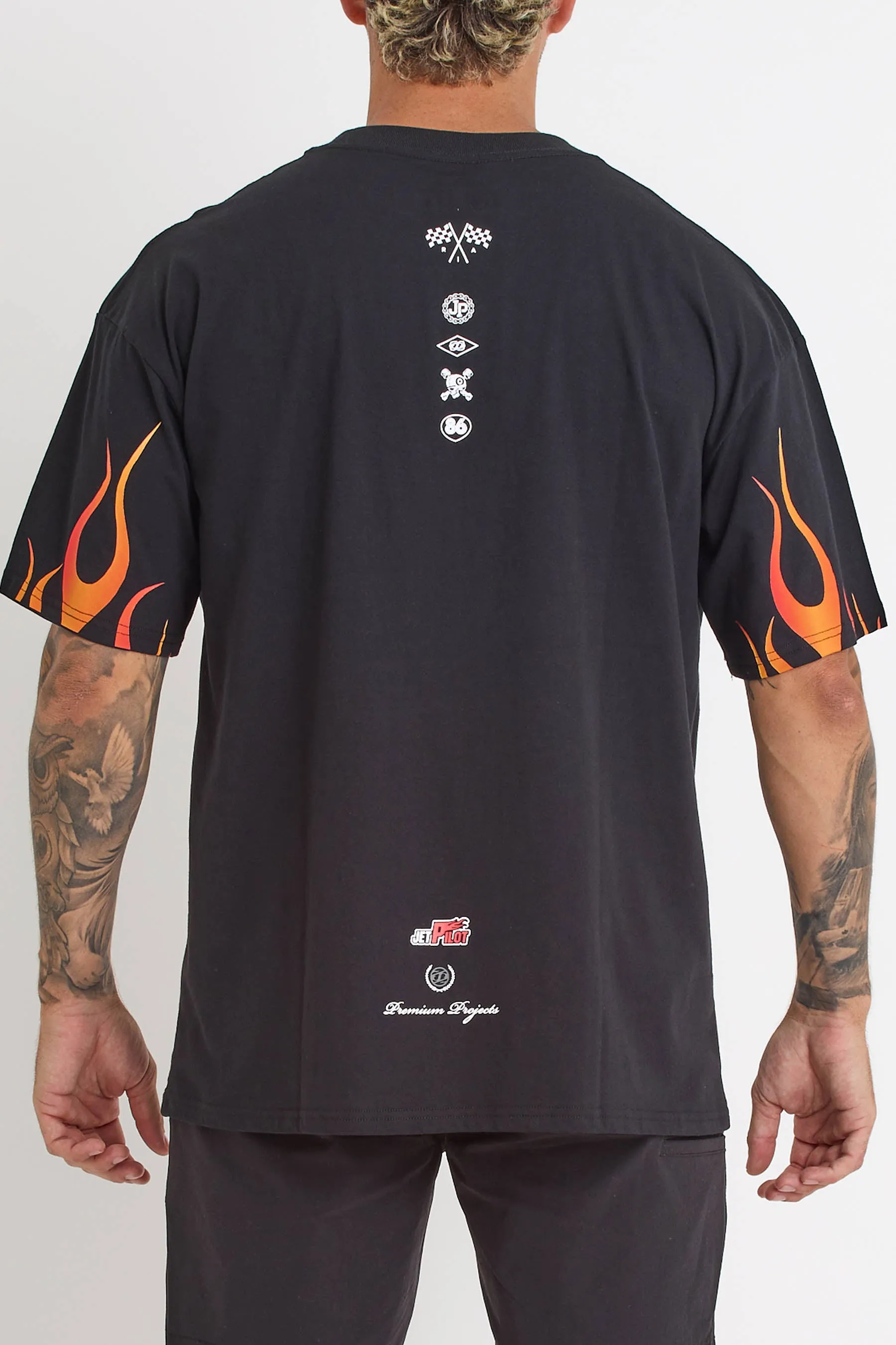 Jetpilot Vintage Flames Tee - Black